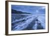 Stormy Evening at Kilve Beach on the Somerset Coast, Somerset, England. Winter (January)-Adam Burton-Framed Photographic Print