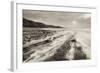 Stormy Evening at Kilve Beach on the Somerset Coast, Somerset, England. Winter (January)-Adam Burton-Framed Photographic Print