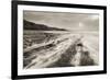 Stormy Evening at Kilve Beach on the Somerset Coast, Somerset, England. Winter (January)-Adam Burton-Framed Photographic Print