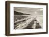 Stormy Evening at Kilve Beach on the Somerset Coast, Somerset, England. Winter (January)-Adam Burton-Framed Photographic Print