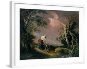 Stormy Landscape, C.1800-Pierre de Glimes-Framed Giclee Print