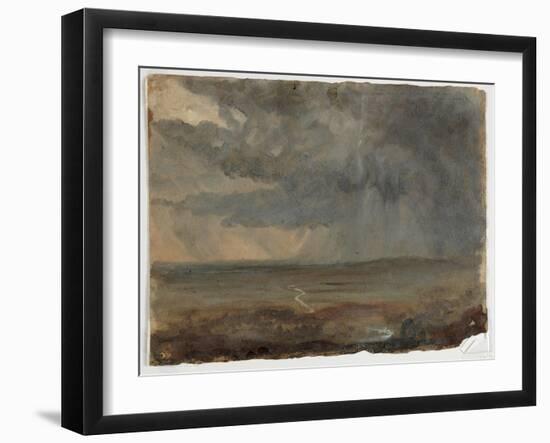 Stormy Landscape, C.1832 (Oil on Paper)-Thomas Cole-Framed Giclee Print