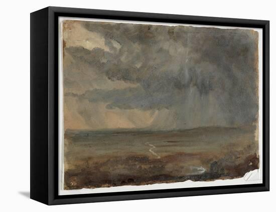 Stormy Landscape, C.1832 (Oil on Paper)-Thomas Cole-Framed Stretched Canvas