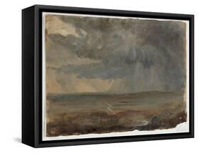 Stormy Landscape, C.1832 (Oil on Paper)-Thomas Cole-Framed Stretched Canvas