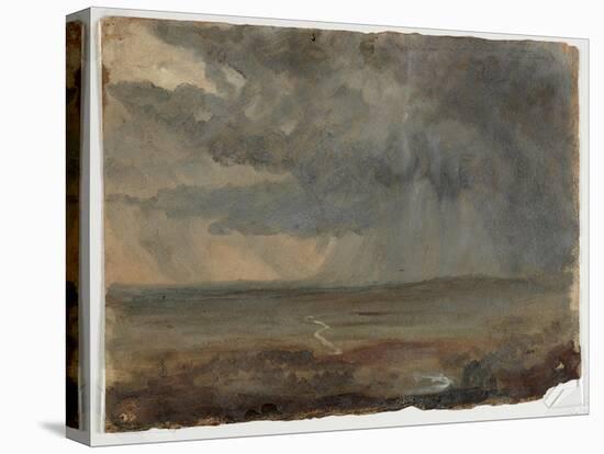 Stormy Landscape, C.1832 (Oil on Paper)-Thomas Cole-Stretched Canvas