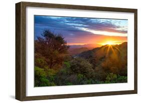 Stormy Morning Sun Star, Oakland Hills, Contra Costra, Mount Diablo, Bay Area-Vincent James-Framed Photographic Print