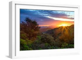 Stormy Morning Sun Star, Oakland Hills, Contra Costra, Mount Diablo, Bay Area-Vincent James-Framed Photographic Print