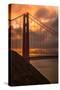 Stormy Morning Sunrise at Golden Gate Bridge-null-Stretched Canvas