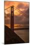 Stormy Morning Sunrise at Golden Gate Bridge-null-Mounted Photographic Print