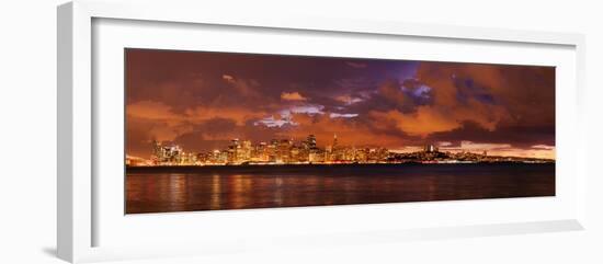 Stormy Panorama Cityscape, San Francisco-null-Framed Photographic Print