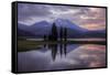 Stormy Reflection at Sparks Lake-Vincent James-Framed Stretched Canvas