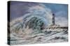 Stormy Sea, 2020 (Pastel)-Margo Starkey-Stretched Canvas