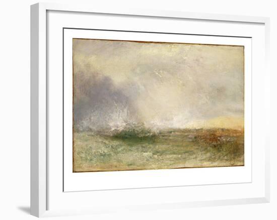 Stormy Sea Breaking on a Shore, 1840-5-J^ M^ W^ Turner-Framed Giclee Print