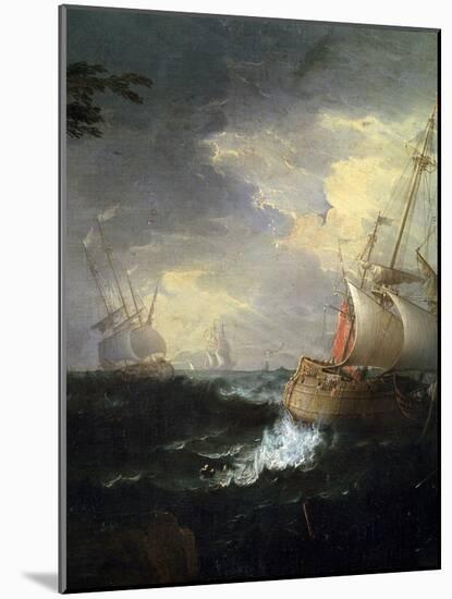 Stormy Sea, C1700-1750-Leonardo Coccorante-Mounted Giclee Print