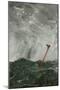 Stormy sea. Red stick. Oil on paper (1892) 31 x 19.2 cm.-August Strindberg-Mounted Giclee Print