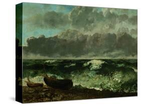 Stormy Sea (The Wave), 1870-Gustave Courbet-Stretched Canvas