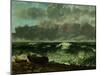 Stormy Sea (The Wave), 1870-Gustave Courbet-Mounted Giclee Print