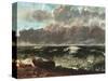 Stormy Sea, (The Wave)-Gustave Courbet-Stretched Canvas