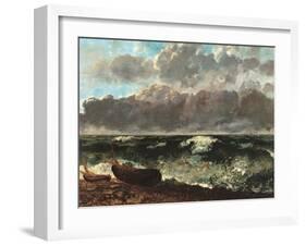 Stormy Sea, (The Wave)-Gustave Courbet-Framed Art Print