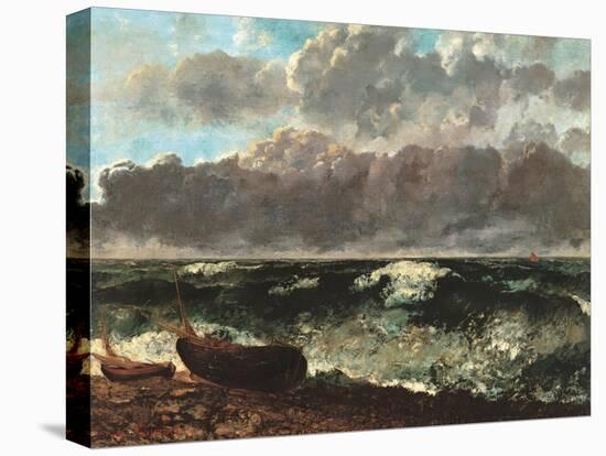 Stormy Sea, (The Wave)-Gustave Courbet-Stretched Canvas