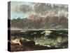 Stormy Sea (The Wave)-Gustave Courbet-Stretched Canvas