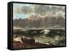 Stormy Sea (The Wave)-Gustave Courbet-Framed Stretched Canvas