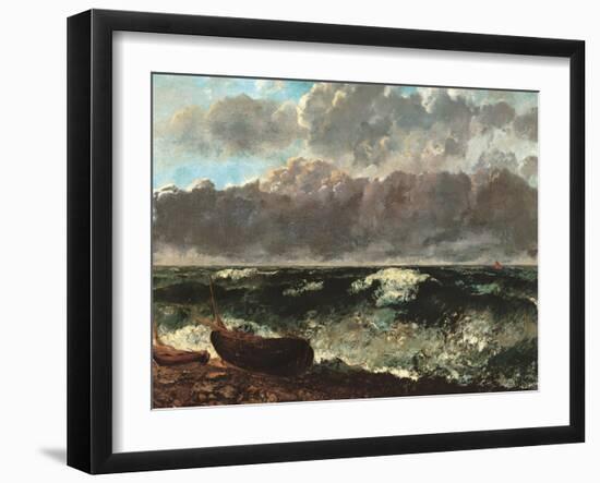 Stormy Sea (The Wave)-Gustave Courbet-Framed Giclee Print