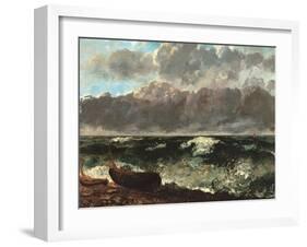 Stormy Sea (The Wave)-Gustave Courbet-Framed Giclee Print