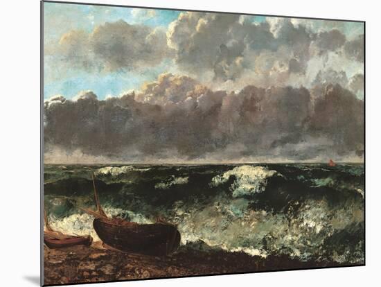 Stormy Sea (The Wave)-Gustave Courbet-Mounted Giclee Print