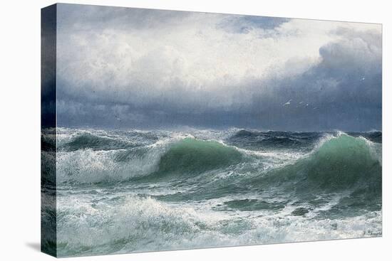 Stormy Sea with Translucent Breakers, 1894-David James-Stretched Canvas