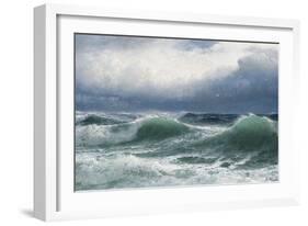 Stormy Sea with Translucent Breakers, 1894-David James-Framed Giclee Print