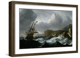 Stormy Sea-Ludolf Backhuysen-Framed Giclee Print