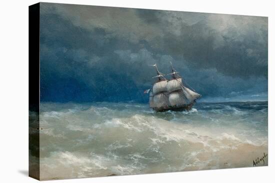 Stormy Sea-Ivan Konstantinovich Aivazovsky-Stretched Canvas
