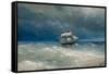 Stormy Sea-Ivan Konstantinovich Aivazovsky-Framed Stretched Canvas