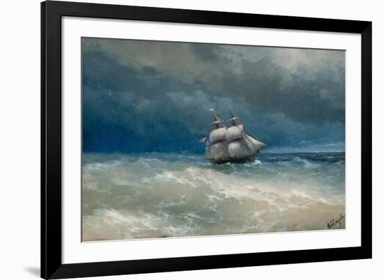 Stormy Sea-Ivan Konstantinovich Aivazovsky-Framed Giclee Print