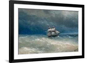 Stormy Sea-Ivan Konstantinovich Aivazovsky-Framed Giclee Print