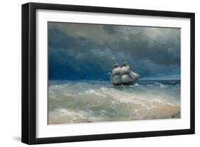 Stormy Sea-Ivan Konstantinovich Aivazovsky-Framed Premium Giclee Print