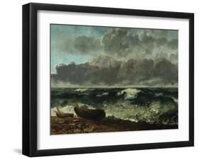 Stormy Sea-Gustave Courbet-Framed Giclee Print