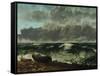 Stormy Sea-Gustave Courbet-Framed Stretched Canvas