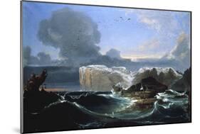 Stormy Seas by the Cliffs, 1845-Peder Balke-Mounted Giclee Print