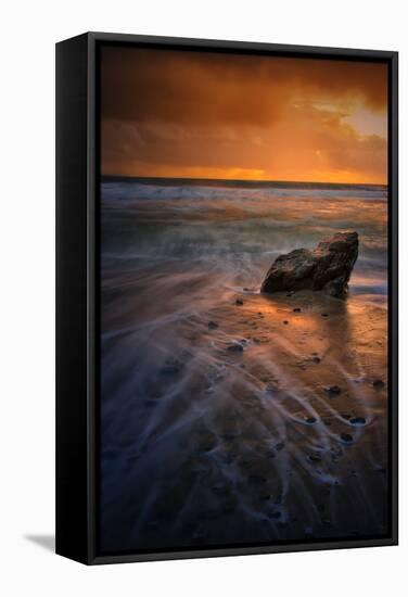 Stormy Seascape at Pfeiffer Beach, Big Sur, California Coast-Vincent James-Framed Stretched Canvas