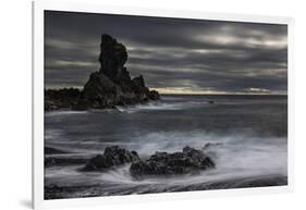 Stormy shoreline scenic, Dritvik, Iceland.-Bill Young-Framed Photographic Print