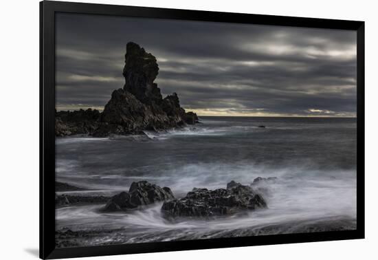 Stormy shoreline scenic, Dritvik, Iceland.-Bill Young-Framed Photographic Print