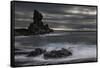 Stormy shoreline scenic, Dritvik, Iceland.-Bill Young-Framed Stretched Canvas
