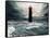 Stormy Sky Over Flooded Lighthouse-NejroN Photo-Framed Stretched Canvas
