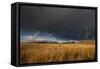 Stormy Sky over Rangelands on the Edge of the Tibetan Plateau in Sichuan Province, China, Asia-Alex Treadway-Framed Stretched Canvas