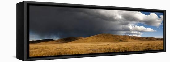 Stormy Sky over Rangelands on the Edge of the Tibetan Plateau in Sichuan Province, China, Asia-Alex Treadway-Framed Stretched Canvas