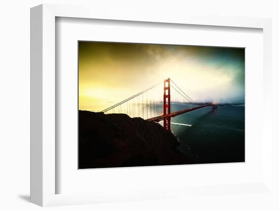 Stormy Sunday, Golden Gate Bridge, San Francisco-Vincent James-Framed Photographic Print