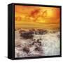 Stormy Sunset at Thor's Well, Oregon Coast-Vincent James-Framed Stretched Canvas