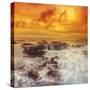 Stormy Sunset at Thor's Well, Oregon Coast-Vincent James-Stretched Canvas